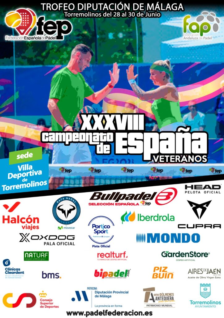 Torremolinos acoge del 28 al 30 de junio el Campeonato de España de Veteranos de Pádel