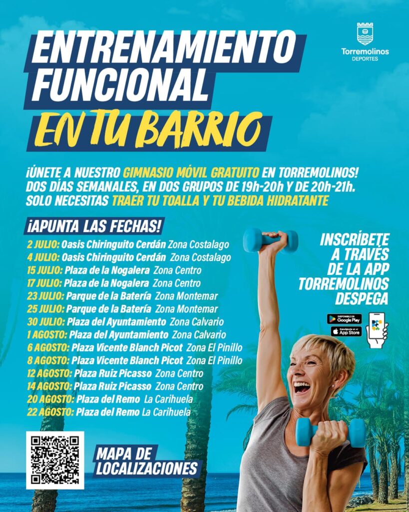 Torremolinos oferta un gimnasio móvil para acercar la práctica deportiva a los barrios