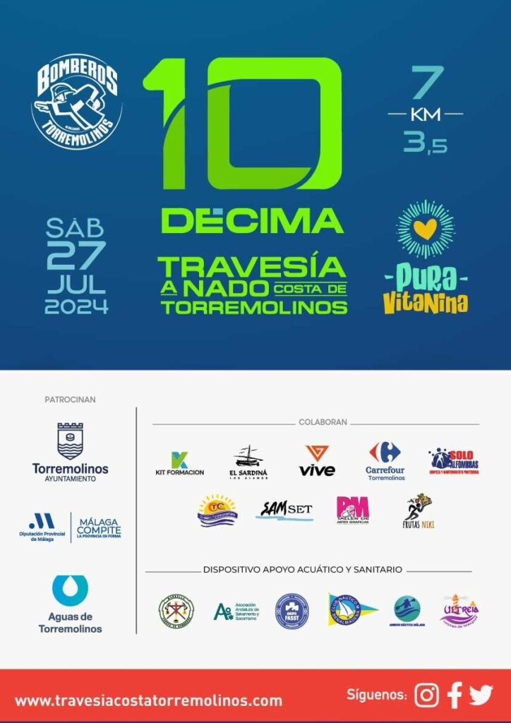 La Diputación impulsa la Travesía a Nado de Torremolinos en su décimo aniversario