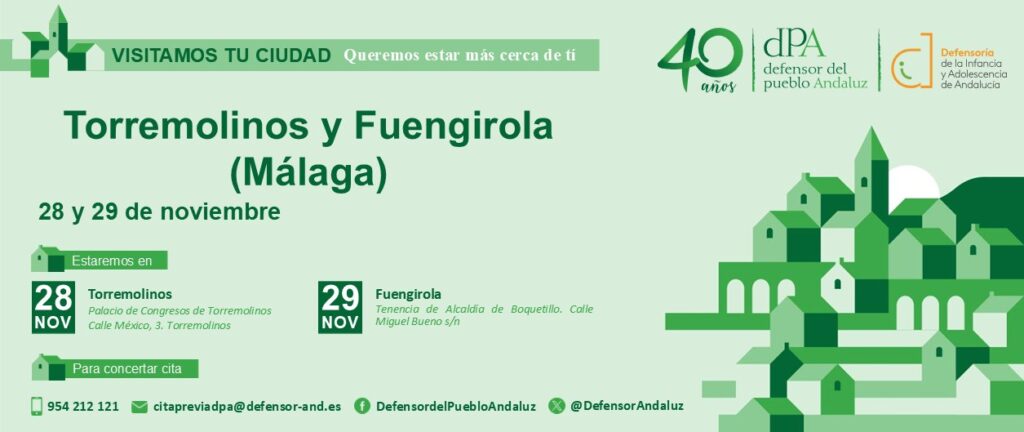 Un equipo de la Oficina del Defensor del Pueblo Andaluz se desplazará a Torremolinos